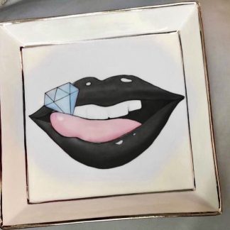 Svuota tasche Diamond Black Lips 18x18